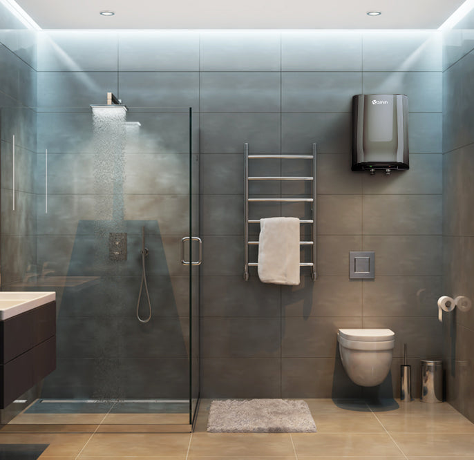 AO Smith Minibot 3-Litre Instant Water Heater Geyser (Black, Free Installation)