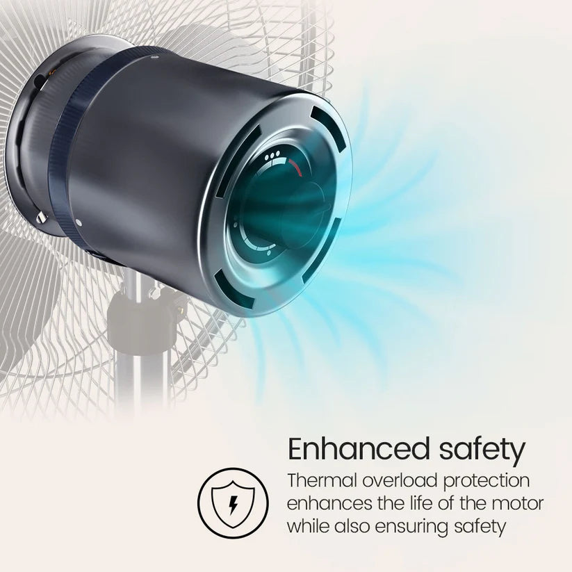 Crompton Brizstar 500mm Farrata Pedestal Fan with Oscillation (Glossy Finish)