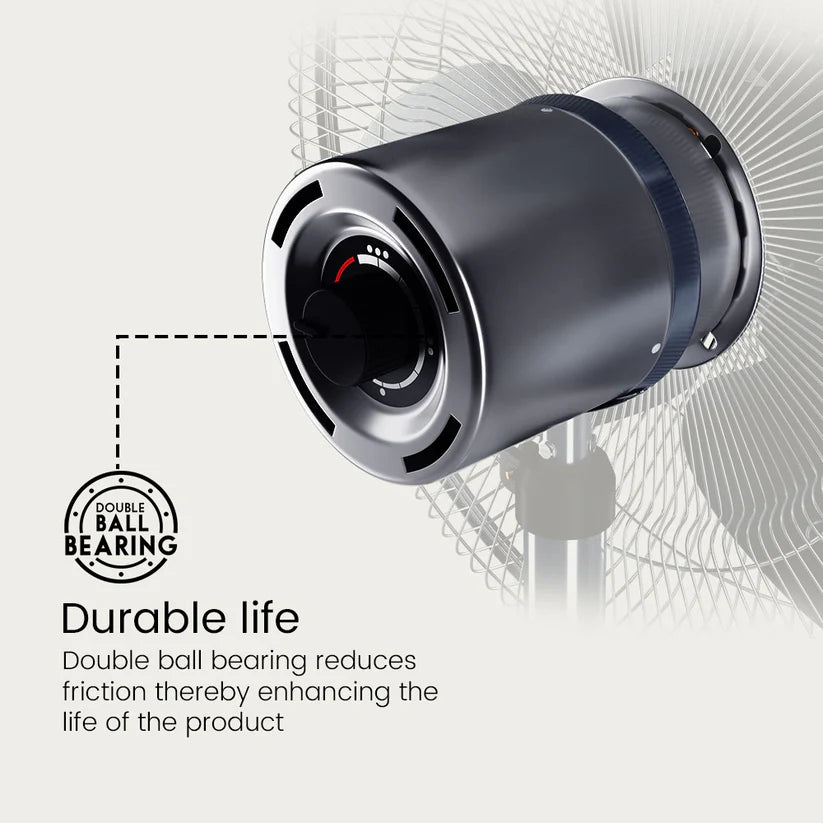 Crompton Brizstar 500mm Farrata Pedestal Fan with Oscillation (Glossy Finish)