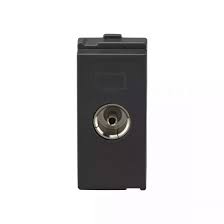 Lauritz Knudsen (Previously L&T) Entice TV Socket 1M (Charcoal Grey)