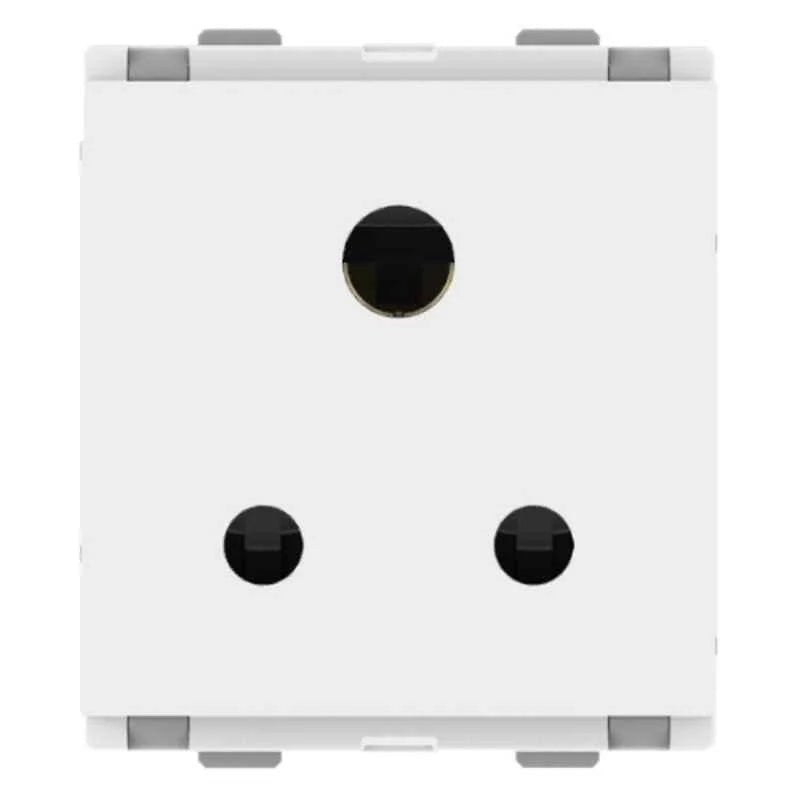 Lauritz Knudsen (Previously L&T) Entice 6A 3-Pin Socket with ISI 2M - White