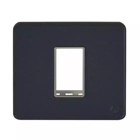 Lauritz Knudsen (Previously L&T) enGem 1 Module Cover Plate + Grid Frame (Stone Grey)
