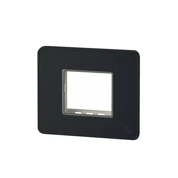 Lauritz Knudsen (Previously L&T) enGem 2 Module Cover Plate + Grid Frame (Stone Grey)