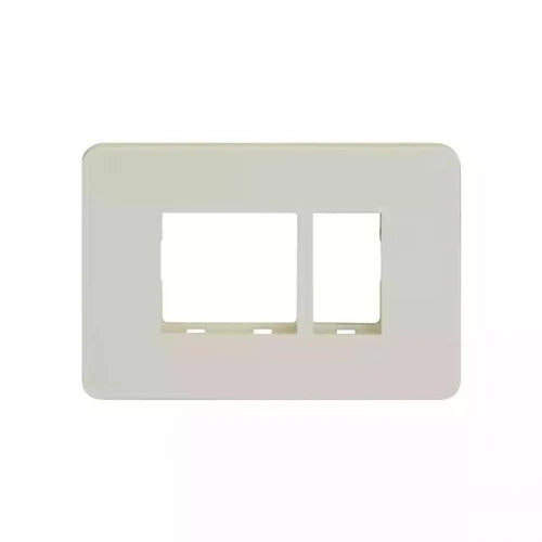 Lauritz Knudsen (Previously L&T) enGem 3 Module Cover Plate + Grid Frame (White)