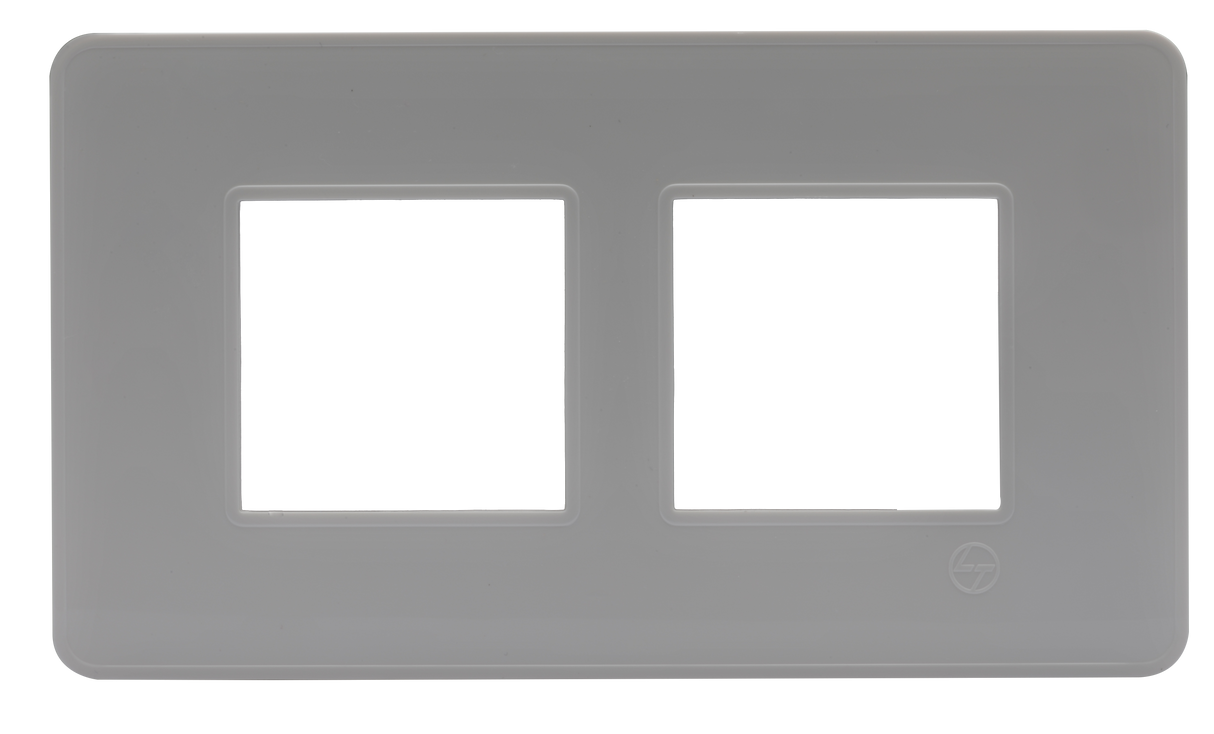 Lauritz Knudsen (Previously L&T) enGem 4 Module Cover Plate + Grid Frame (White)