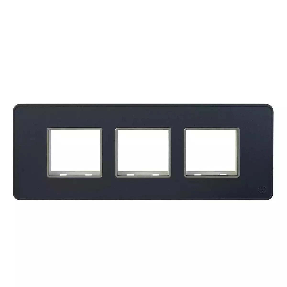 Lauritz Knudsen (Previously L&T) enGem 6 Module Cover Plate + Grid Frame (Stone Grey)