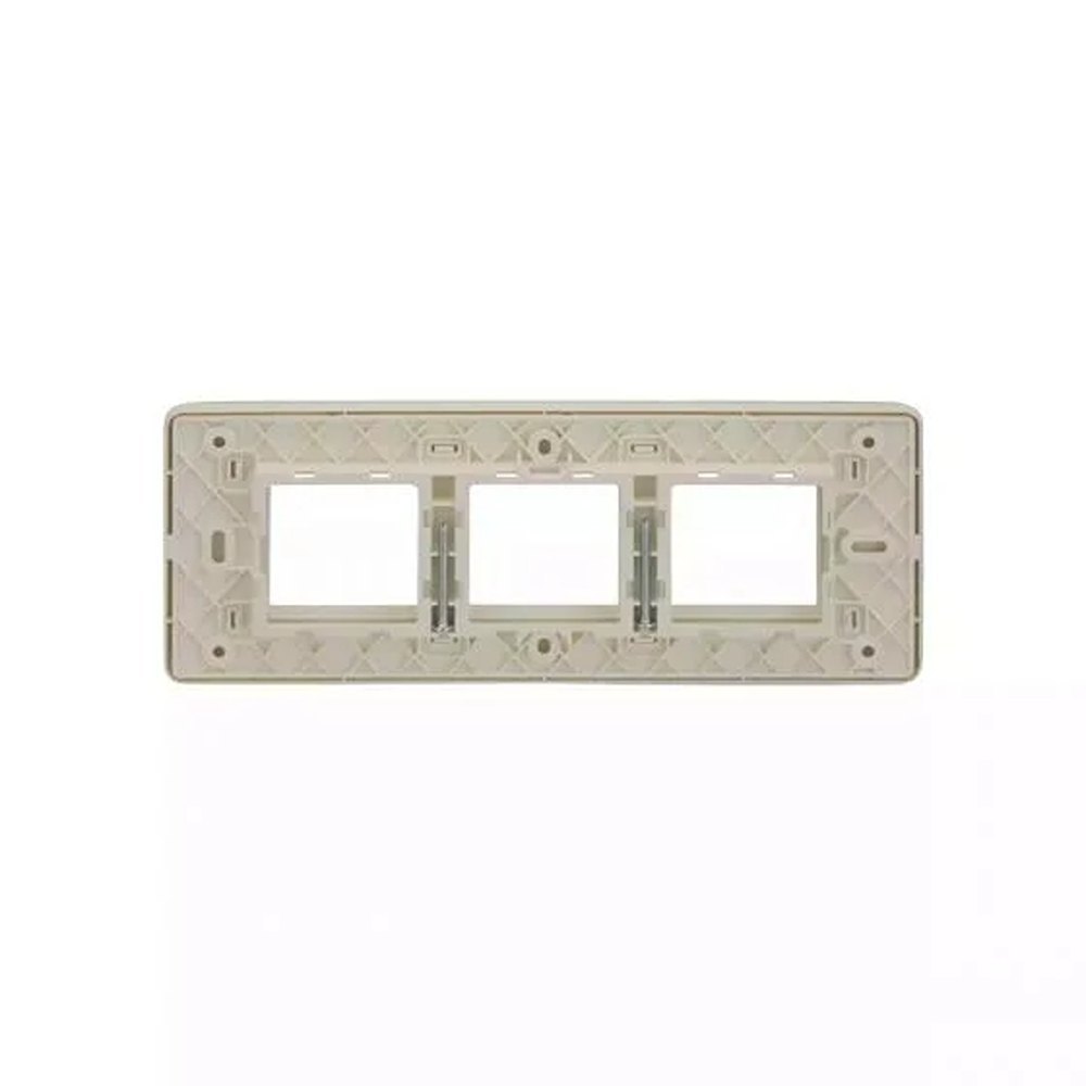 Lauritz Knudsen (Previously L&T) enGem 6 Module Cover Plate + Grid Frame (White)