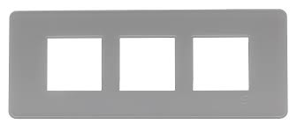 Lauritz Knudsen (Previously L&T) enGem 6 Module Cover Plate + Grid Frame (White)