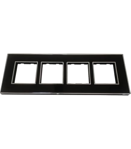 Lauritz Knudsen (Previously L&T) enGem 8 Module Cover Plate + Grid Frame (Stone Grey)