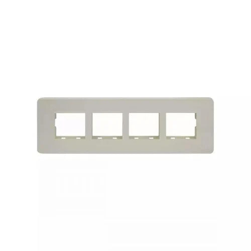 Lauritz Knudsen (Previously L&T) enGem 8 Module Cover Plate + Grid Frame (White)