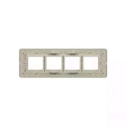Lauritz Knudsen (Previously L&T) enGem 8 Module Cover Plate + Grid Frame (White)