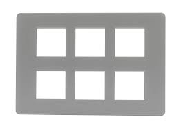 Lauritz Knudsen (Previously L&T) enGem 12 Module Cover Plate + Grid Frame (White)