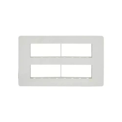 Lauritz Knudsen (Previously L&T) enGem 16 Module Cover Plate + Grid Frame (White)