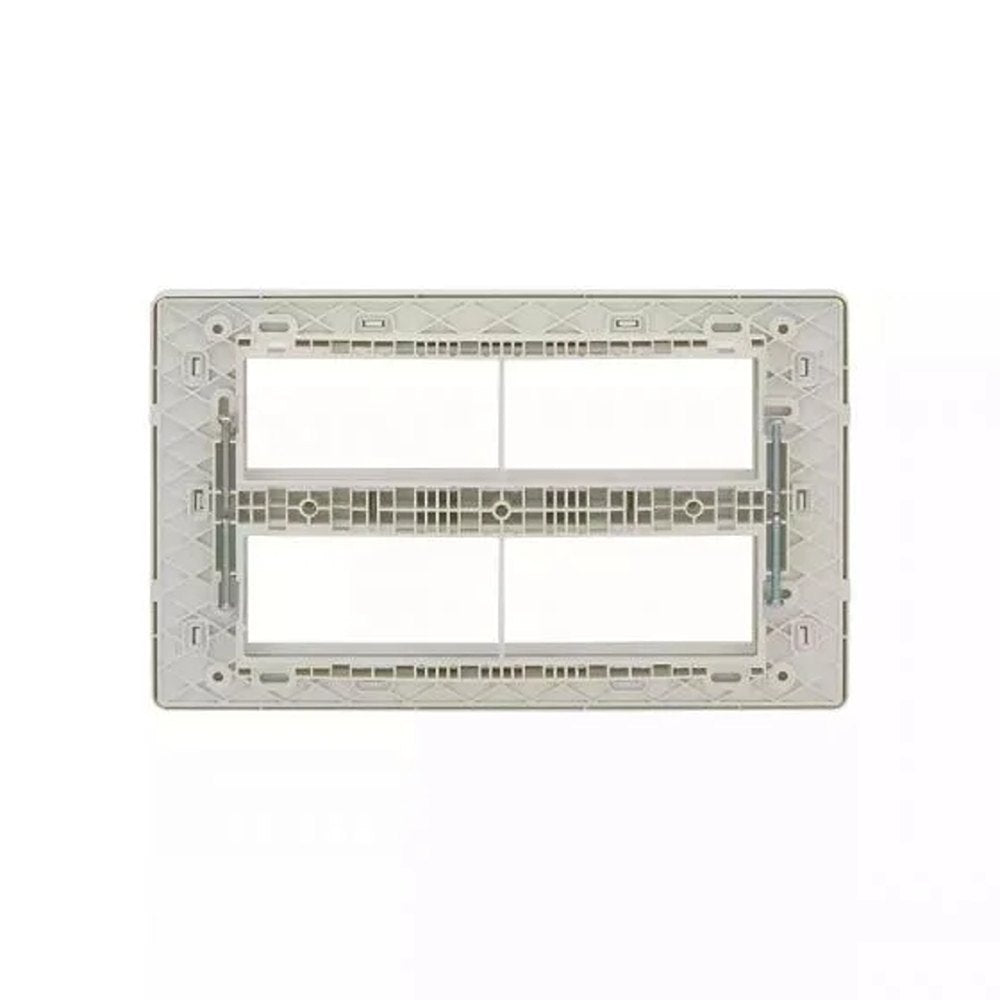 Lauritz Knudsen (Previously L&T) enGem 16 Module Cover Plate + Grid Frame (White)