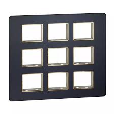 Lauritz Knudsen (Previously L&T) enGem 18 Module Cover Plate + Grid Frame (Stone Grey)