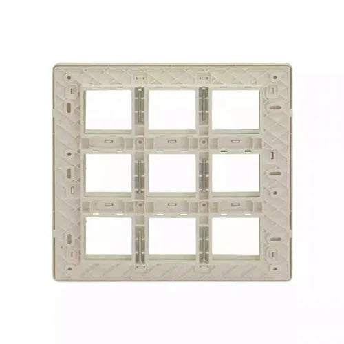 Lauritz Knudsen (Previously L&T) enGem 18 Module Cover Plate + Grid Frame (White)