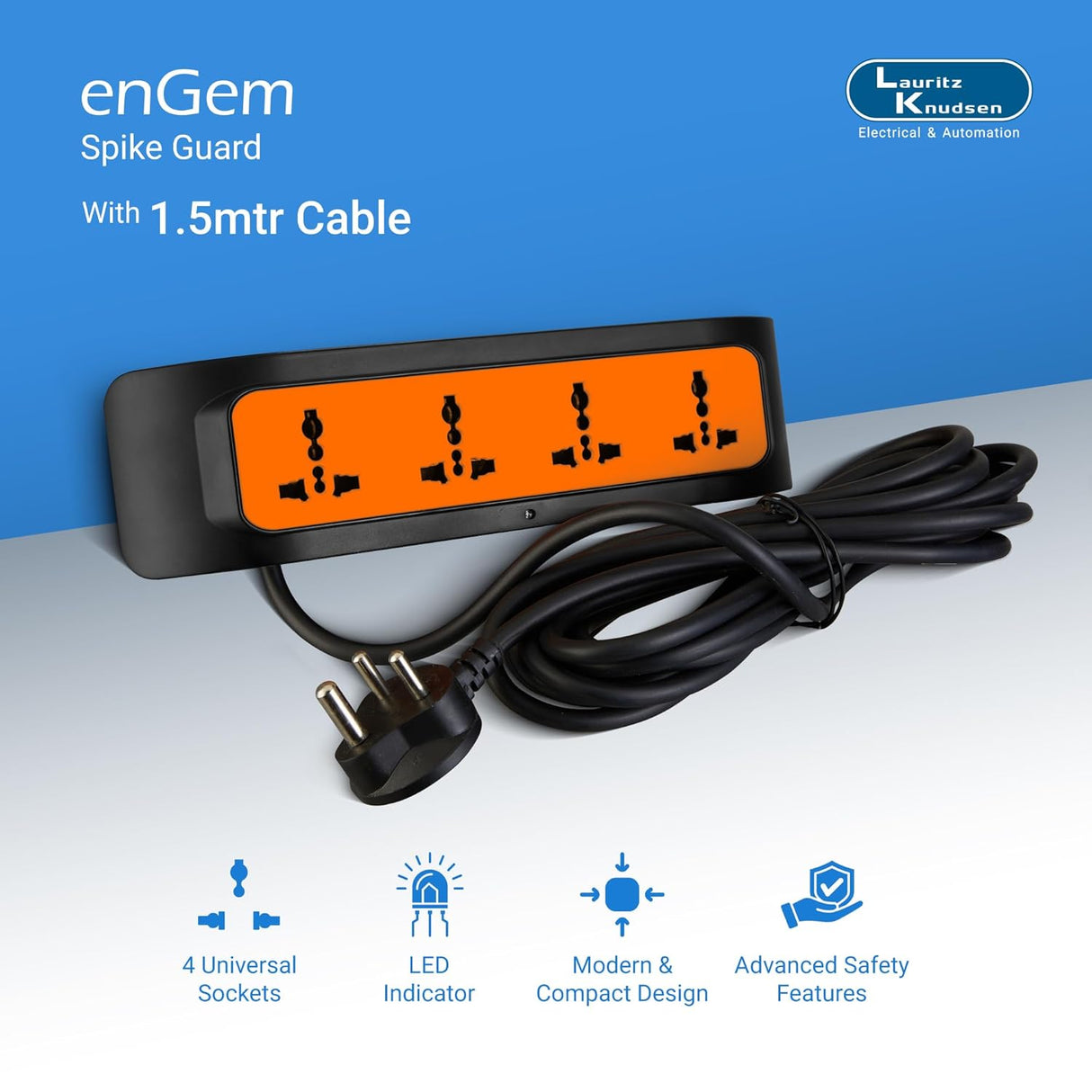 Lauritz Knudsen enGem 4 Way Spike Guard - 1.5 Meter
