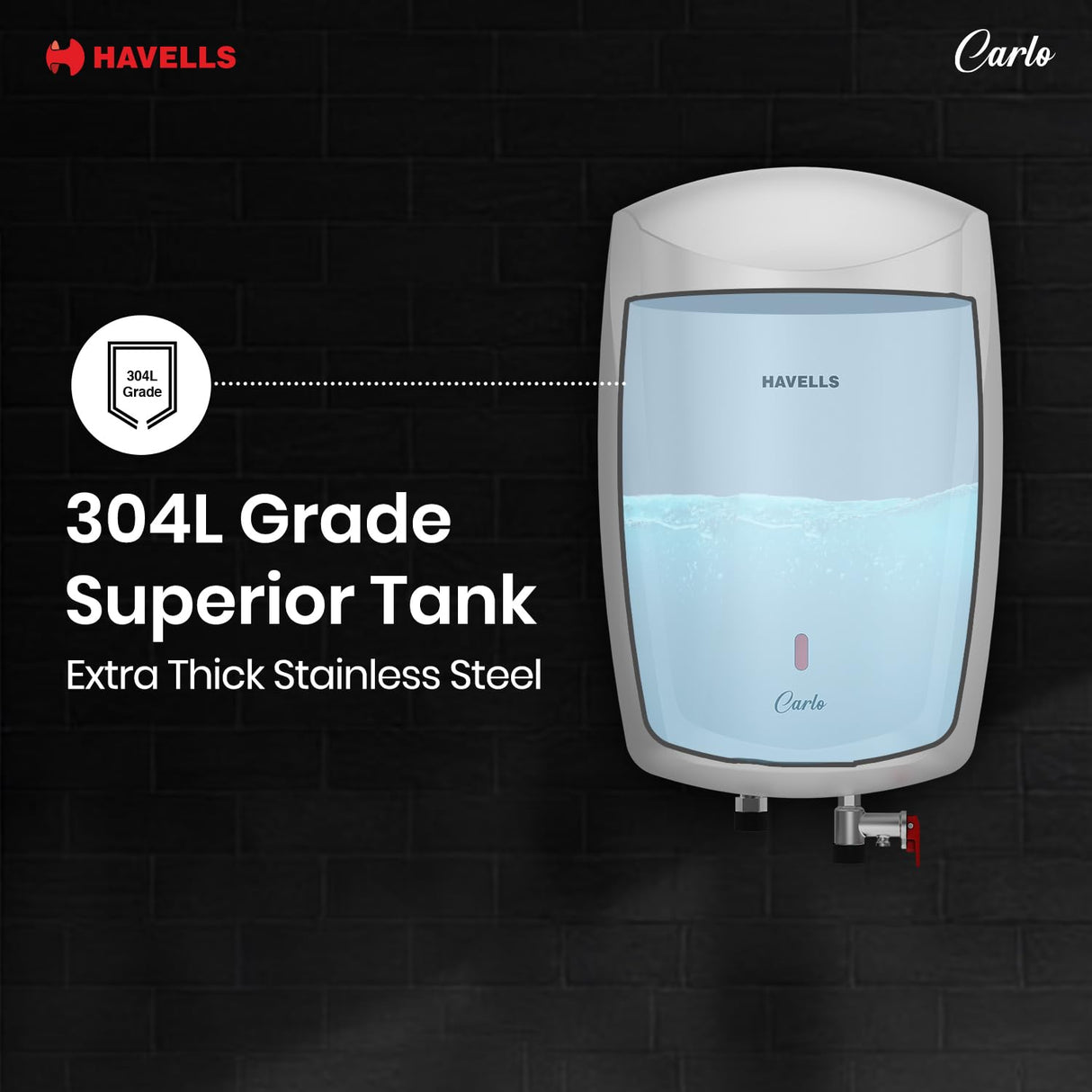 Havells Carlo 5 Litre Instant Water Heater Geyser (White)
