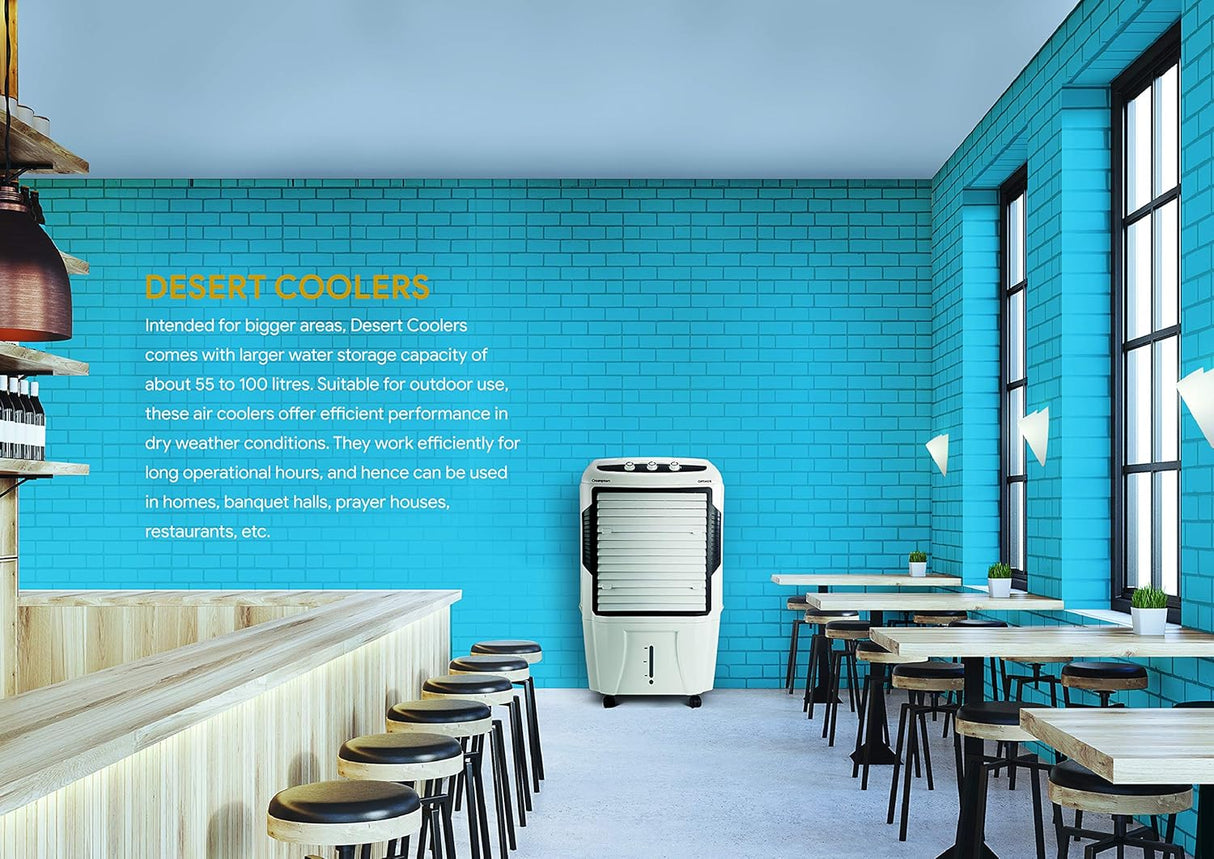Crompton Optimus 65 Litre Desert Air Cooler | Auto-Fill & Drain | Humidity Control