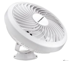 White oscillating fan on a white background