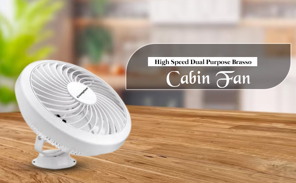 Crompton Brasso 300mm Cabin Fan (White)