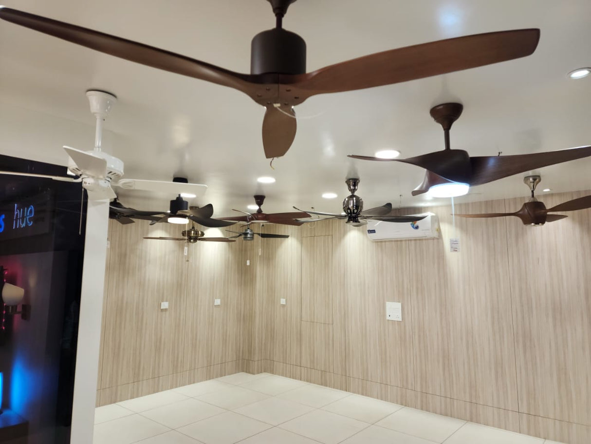 Usha Aerolux Daedalus 1320mm Super Premium Wooden Ceiling Fan (Walnut)
