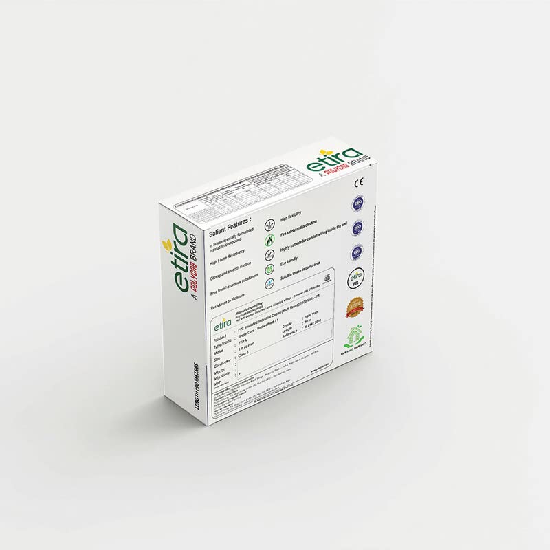 Polycab Etira PVC Insulated Copper 0.75 SQMM 90m House wire - Green