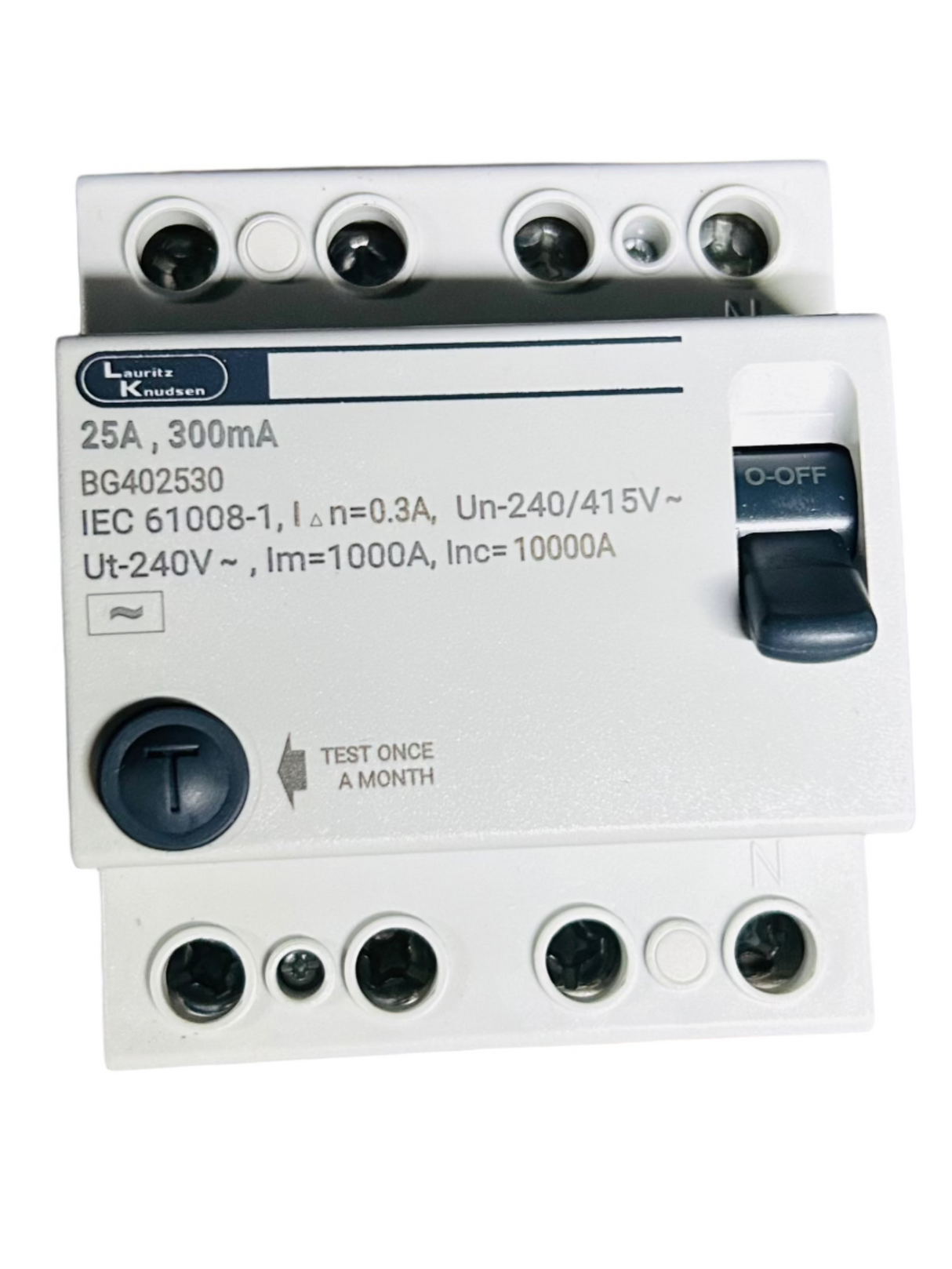 Lauritz Knudsen Exora RCCB 25A FP 240V AC 30mA