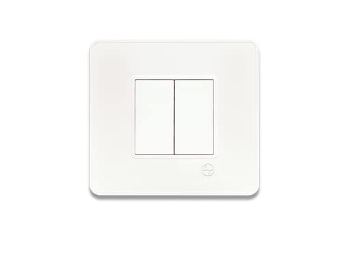 Lauritz Knudsen (Previously L&T) enGem 2 Module Cover Plate + Grid Frame (White)