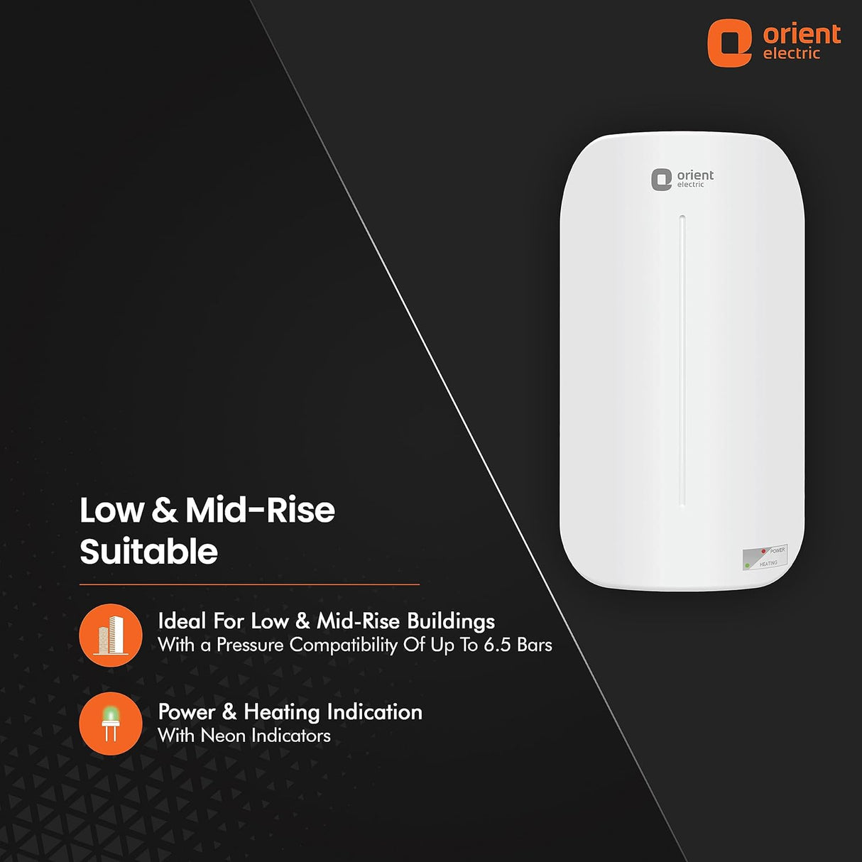 Orient Electric Eva 3 Litre Instant Water Heater Geyser (White)