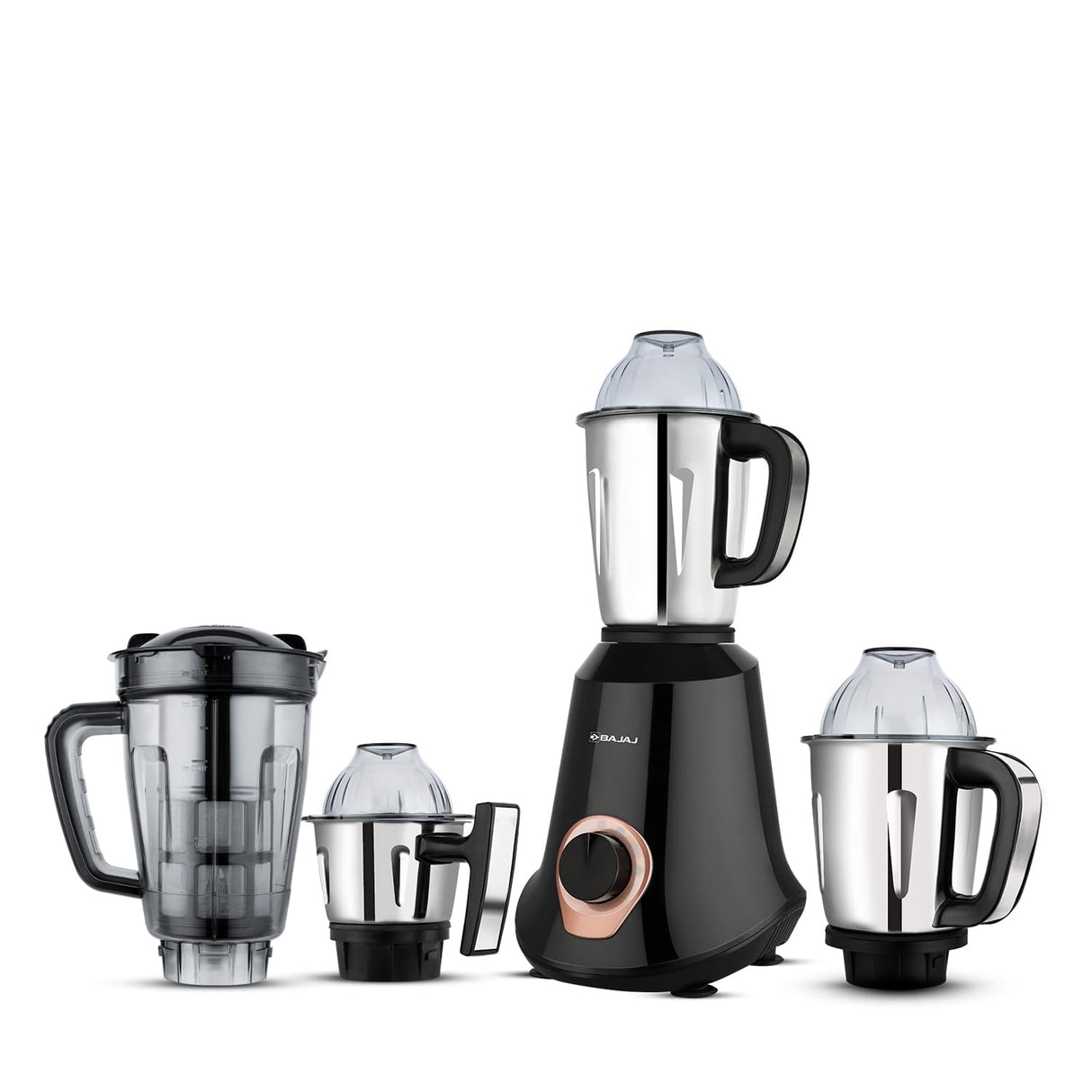 Bajaj Military Series Glamore 4 Jar 1000-Watts Mixer Grinder (Jet Black)