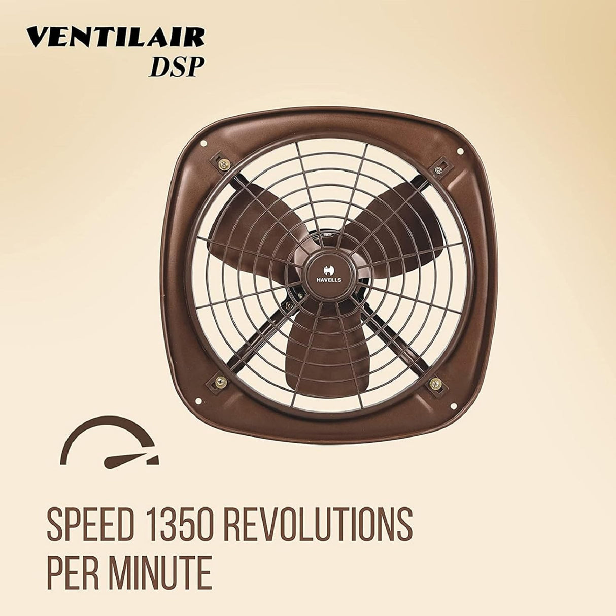 Havells Ventil Air DSP 230mm Exhaust Fan | Strong Air Suction, Rust Proof Body |Choco Brown