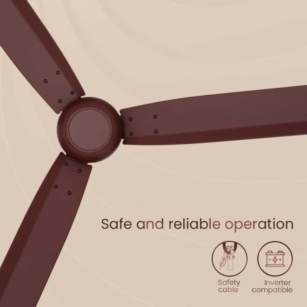 Crompton Energion Cookie 1200mm Ceiling Fan (Brown)