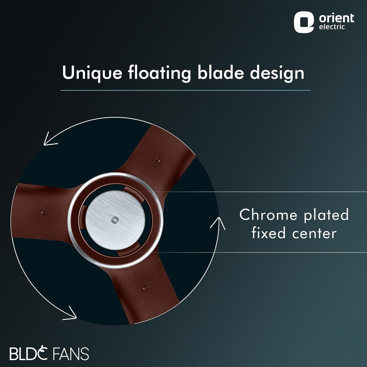 Orient Electric I-Float iOT 1200mm BLDC Ceiling Fan (Lakeside Brown)