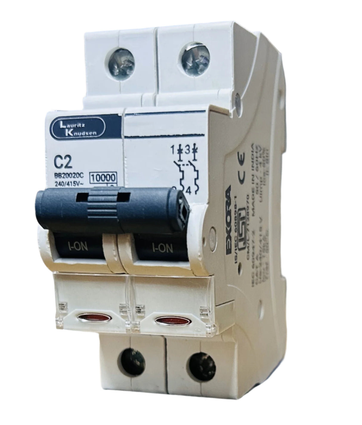 Lauritz Knudsen Exora 240V - 415V AC 10kA - 15kA C Curve MCB