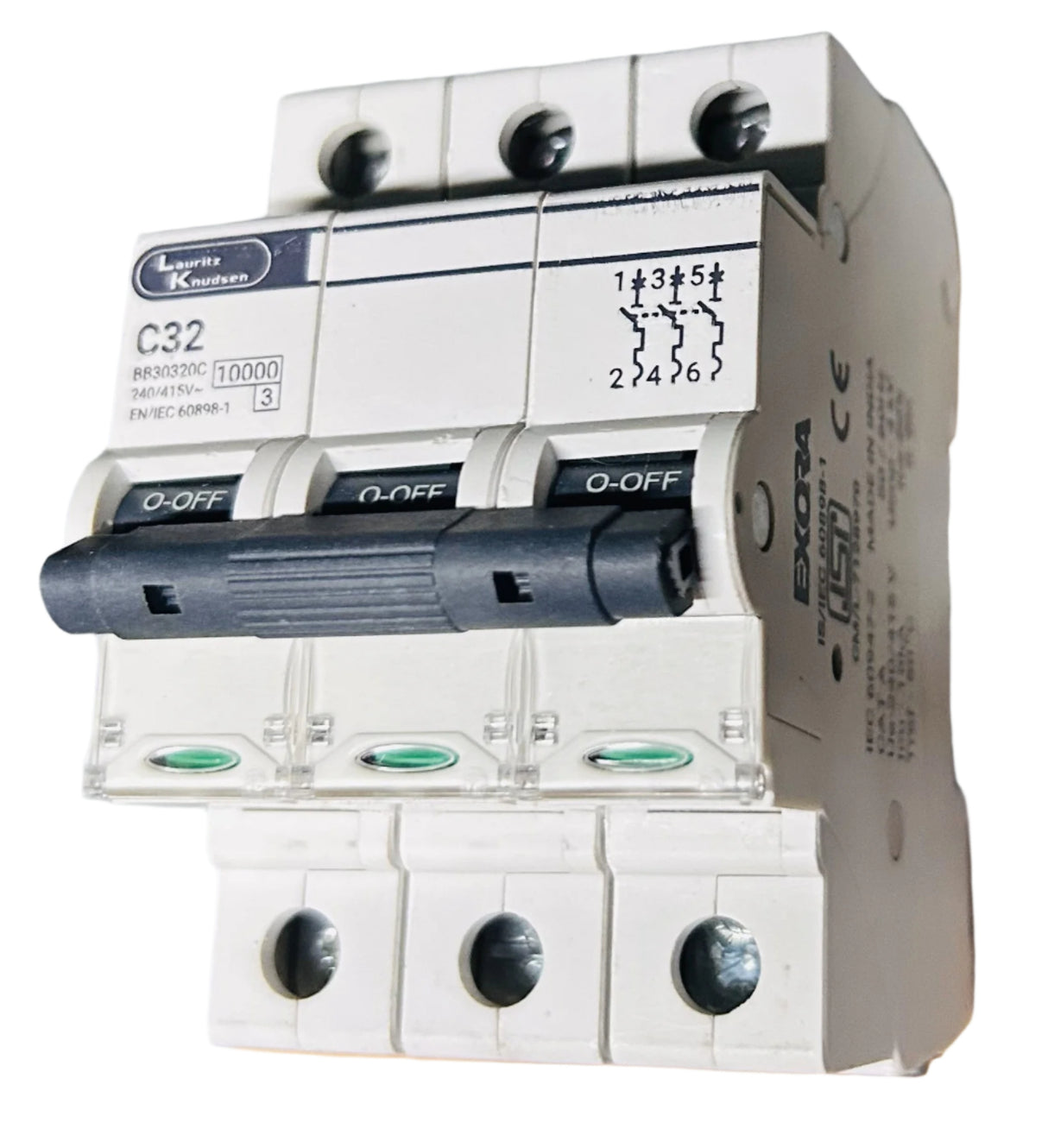 Lauritz Knudsen Exora 240V - 415V AC 10kA - 15kA C Curve MCB