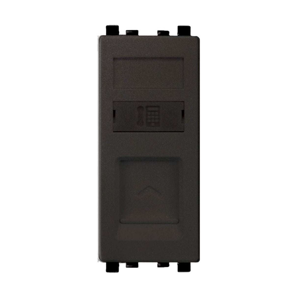Schneider Electric Zencelo RJ11 1G Telephone Outlet with Shutter - Dark Grey