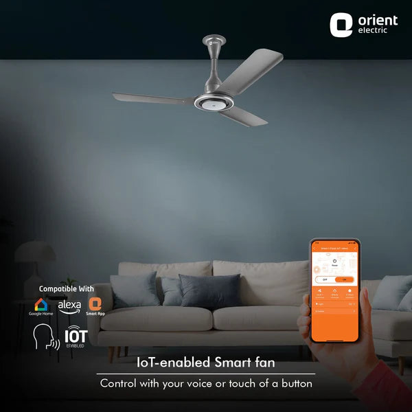 Orient Electric I-Float IOT Enabled 1200mm BLDC Ceiling Fan (Space Grey)