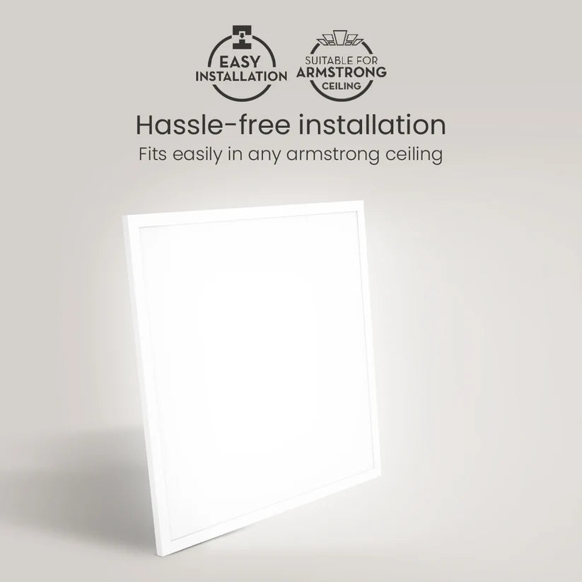 Polycab Deep Draw 36W 2x2 Panel Light Aluminium Frame (Cool Day Light, 6500K)