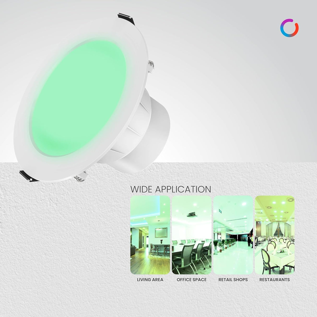 Polycab 5 Watt LED Light Scintillate Integral Slim Round Smart Panel (Green)