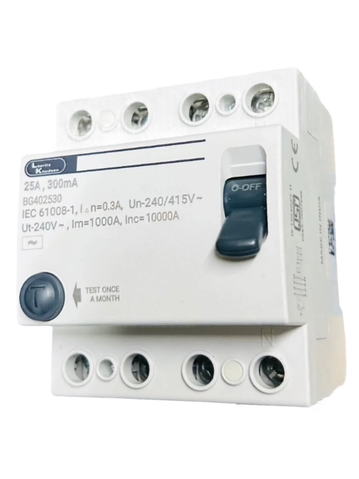 Lauritz Knudsen Exora RCCB 25A FP 240V AC 30mA