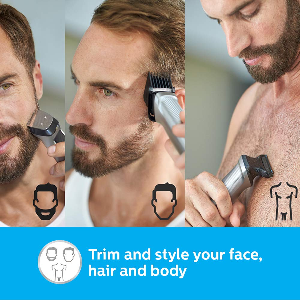 Philips Multi Grooming Kit MG7715/65, 13-in-1 Face, Head and Body - All-in-one Trimmer