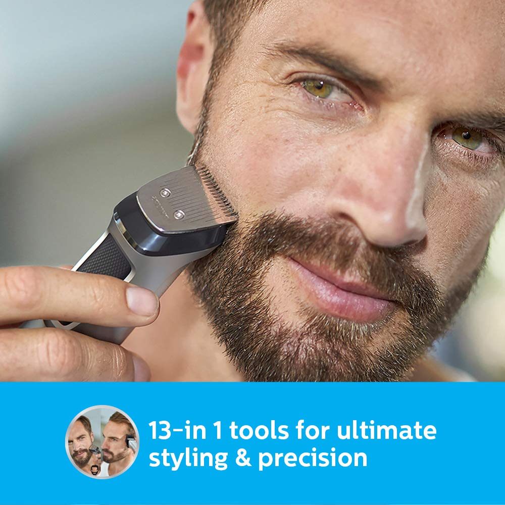 Philips Multi Grooming Kit MG7715/65, 13-in-1 Face, Head and Body - All-in-one Trimmer