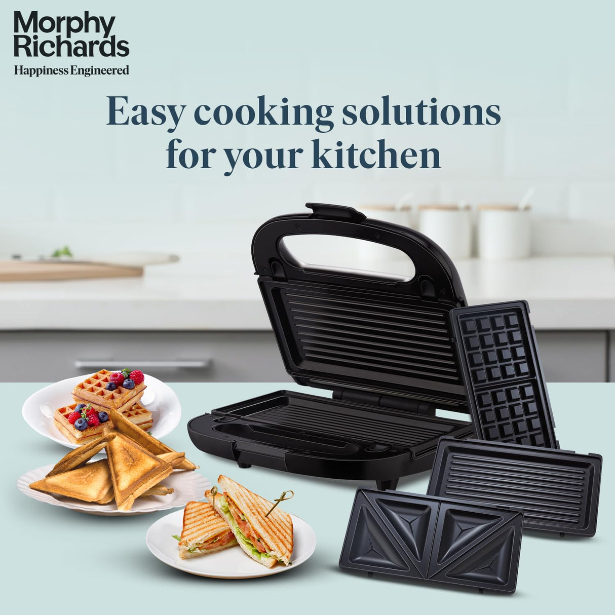 Morphy Richards 3in1 750-Watt Luxe Rose TWG (Toast Waffle Grill) Sandwich Maker
