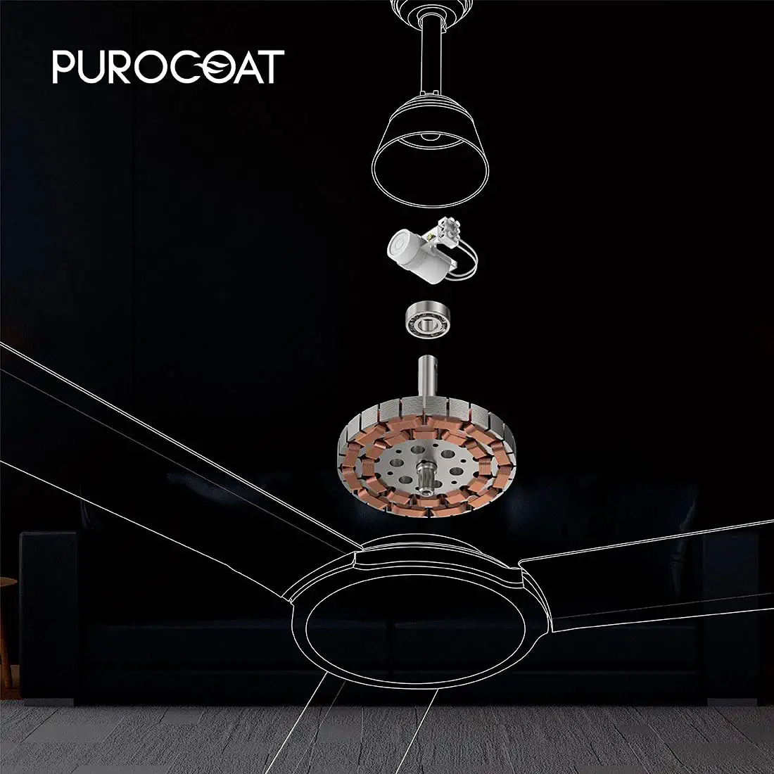 this Ceiling fan has Copper Winding ceiling fan