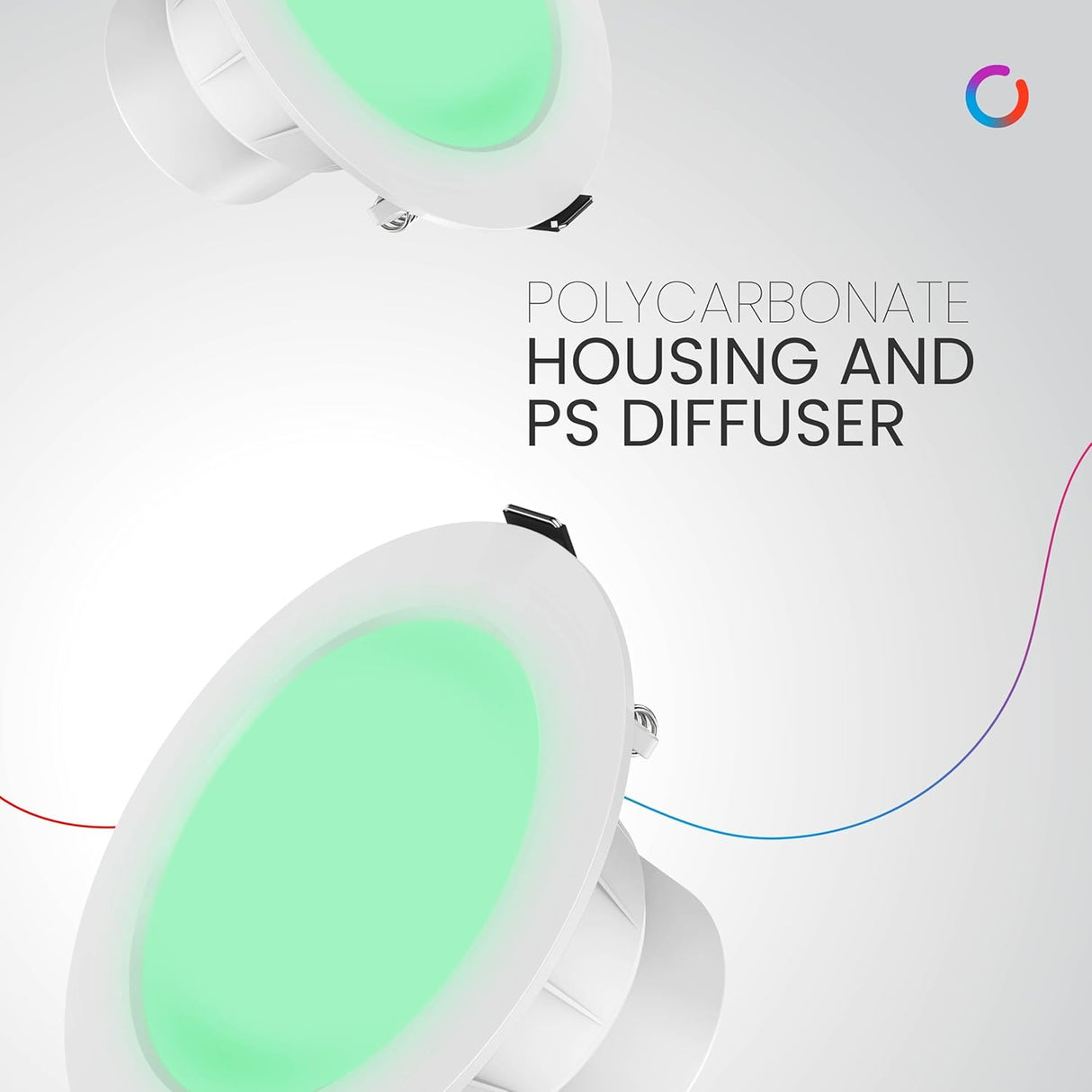 Polycab 5 Watt LED Light Scintillate Integral Slim Round Smart Panel (Green)