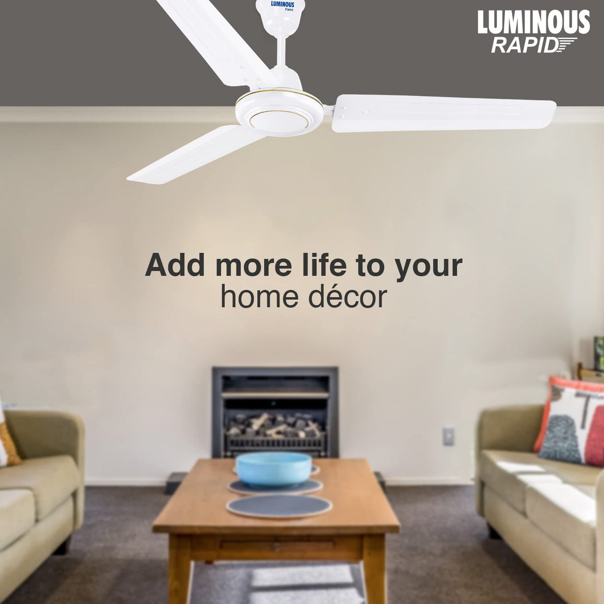 RR Signature Rapid 1200mm Ceiling fan (Chest White)