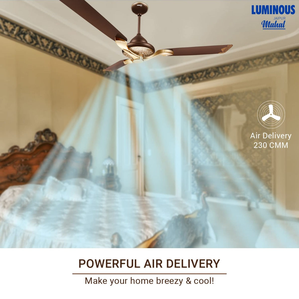 RR Signature Ceiling has powerful air delivery which makes your home breezy and cool