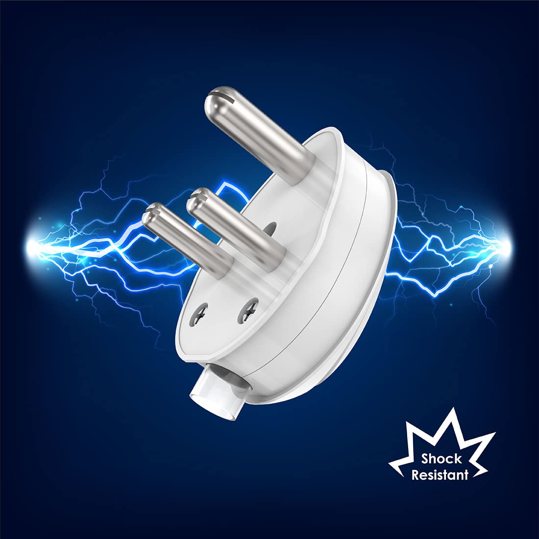 Polycab 16A 3-Pin Plug Top Shock Resistant ISI 250V AC