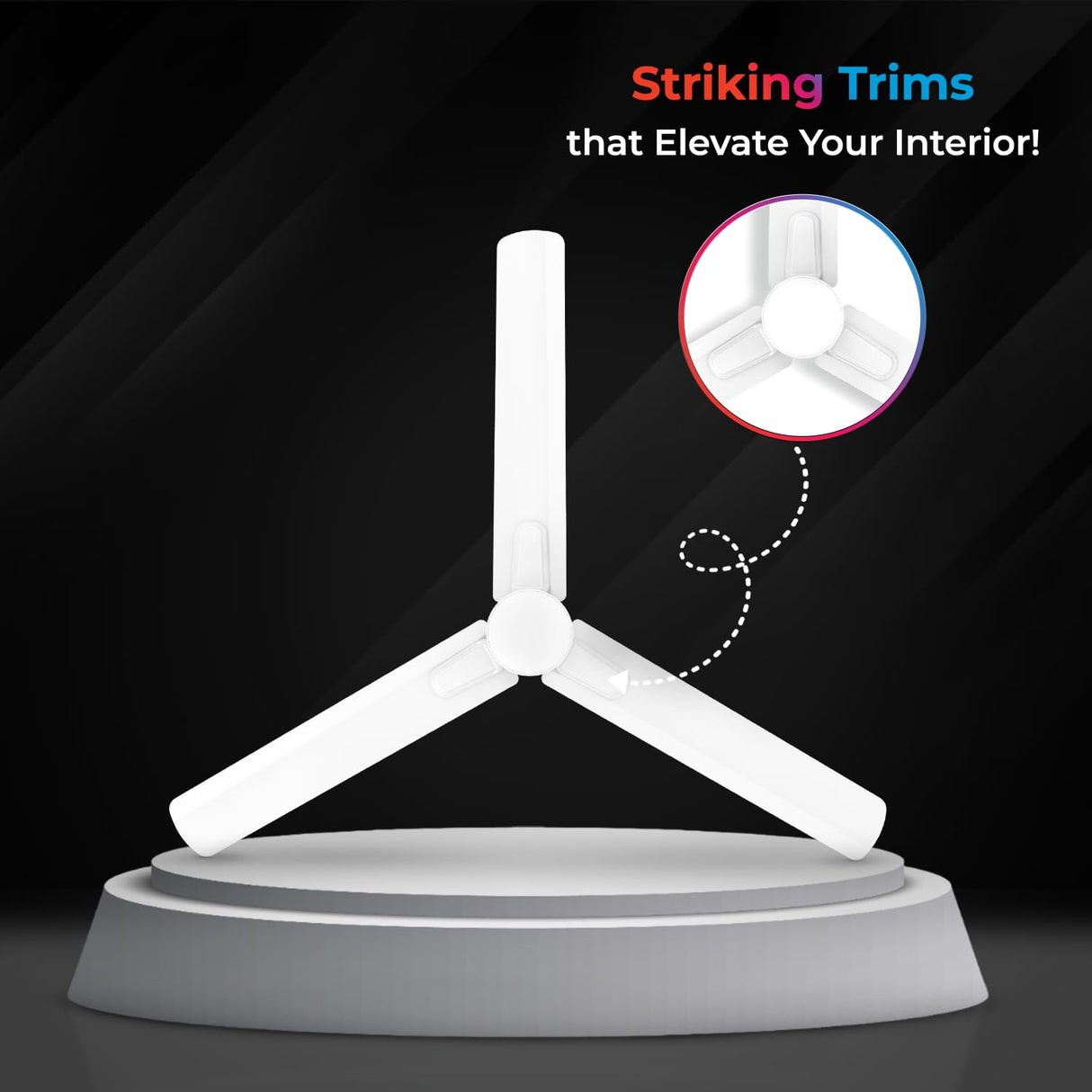 Polycab Silencio Mini DLX 1200mm 5-Star Advanced BLDC Ceiling fan ?Satin White?